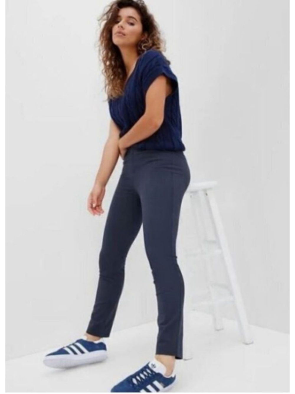 GAP Signature Skinny Stretch Ankle Pants Size 0 Navy Blue NWT Work Casual Comfy